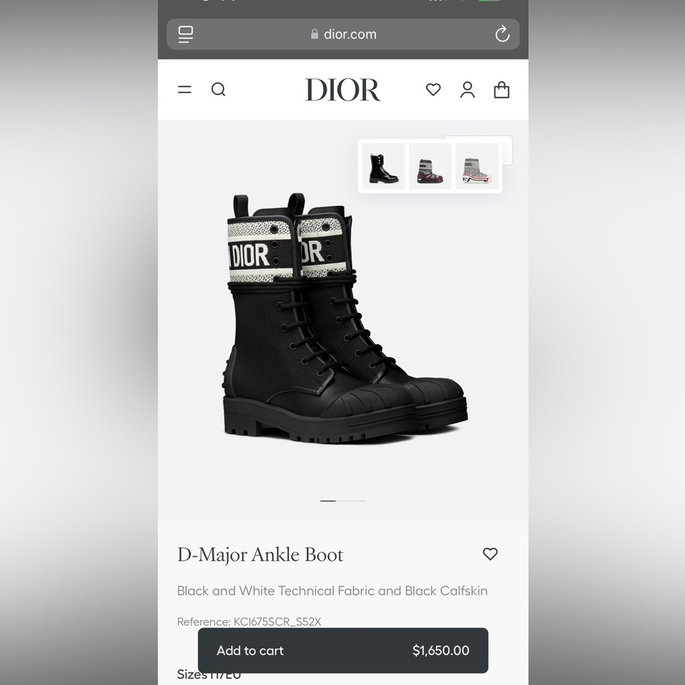Dior Black and Tan D-Major Ankle Boot - Picture 7 of 7
